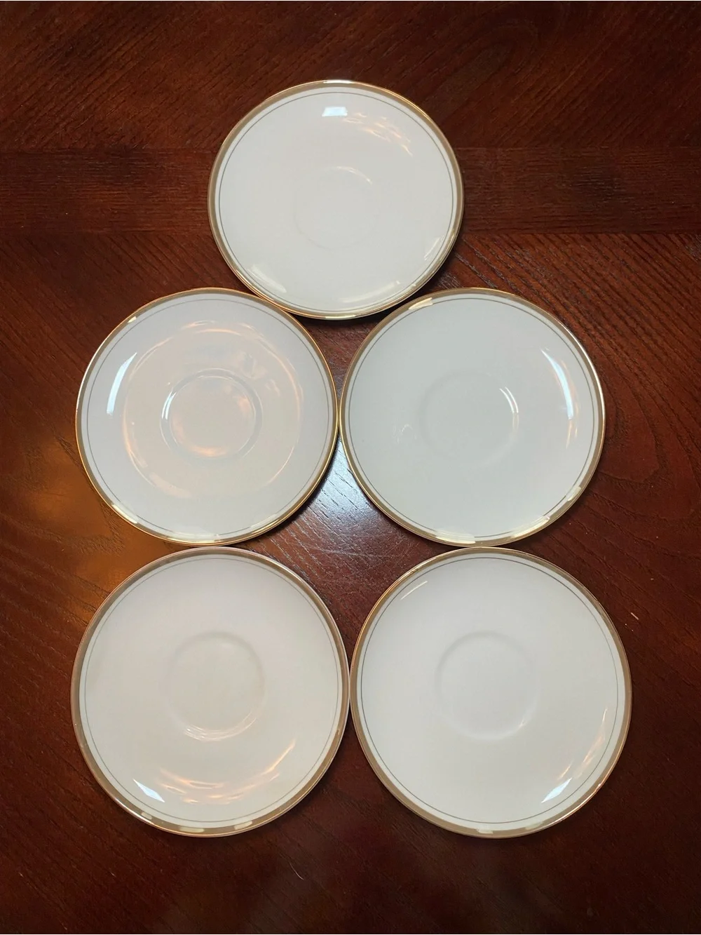 Royalton China Co Translucent Porcelain Fine China Set of 5 Saucers